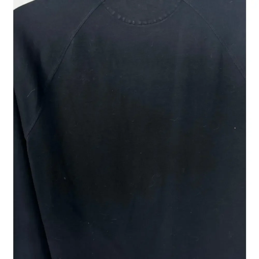 Banana Republic Luxury Touch Black Gray Mens Large Pullover Quarter Zip